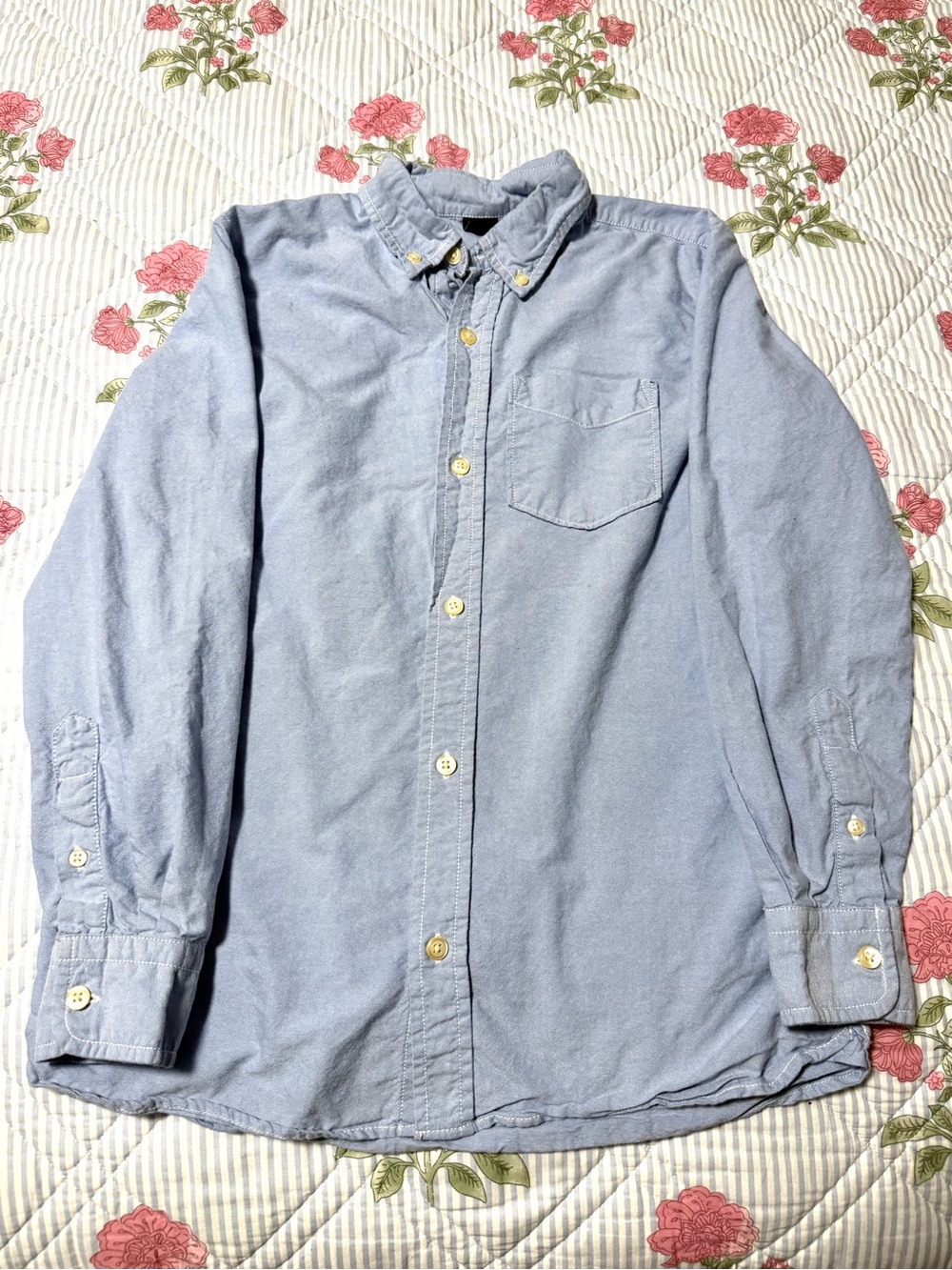 GAP Kids Light Blue Button-Down Shirt with Chest Pocket
